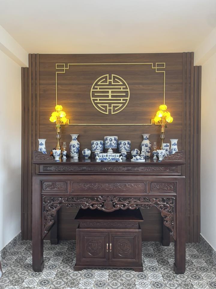 Bàn thờ minh móc gỗ gụ (loại đại) - Kho bàn thờ hiện đại